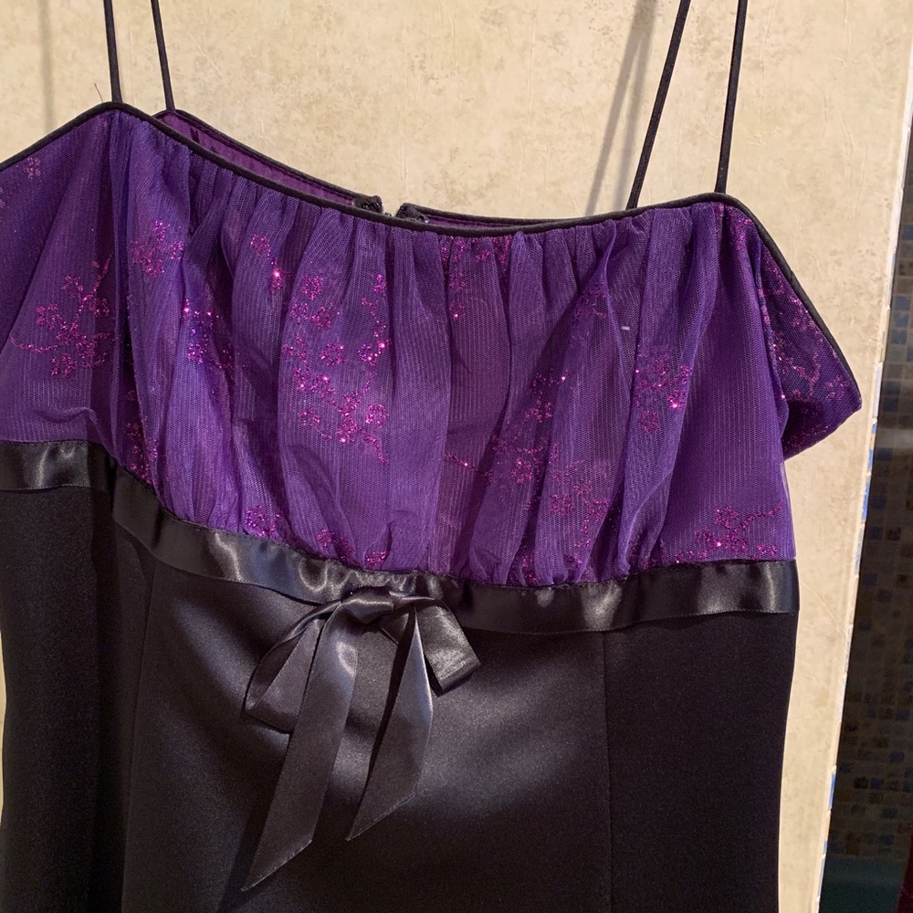Purple/black knee length dress. Worn once. Size 16